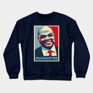 Charles Barkley Guarantee Obama Hope Large Print Crewneck Sweatshirt